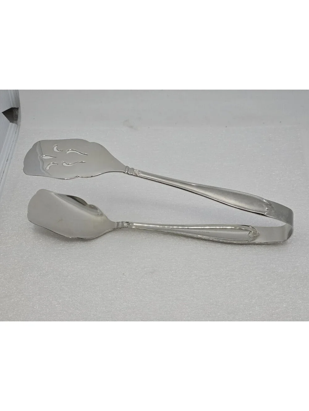 Princess House BARRINGTON Salad Buffet Tongs Stainless Flatware 9.5